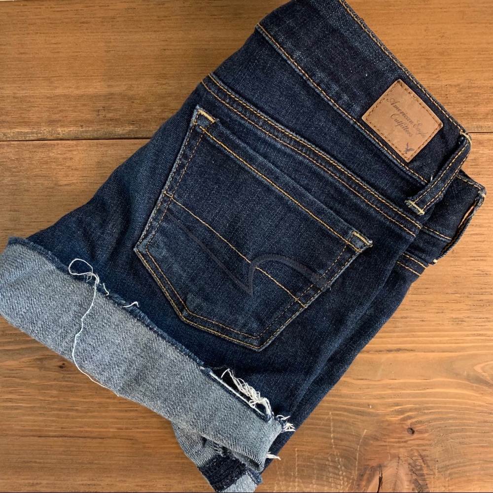 American Eagle | Raw Edge Denim Shorts